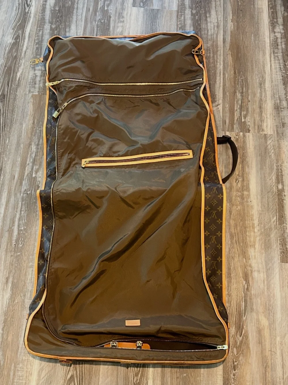 Louis Vuitton Monogram Canvas Garment Bag in Brown with Tan Trim